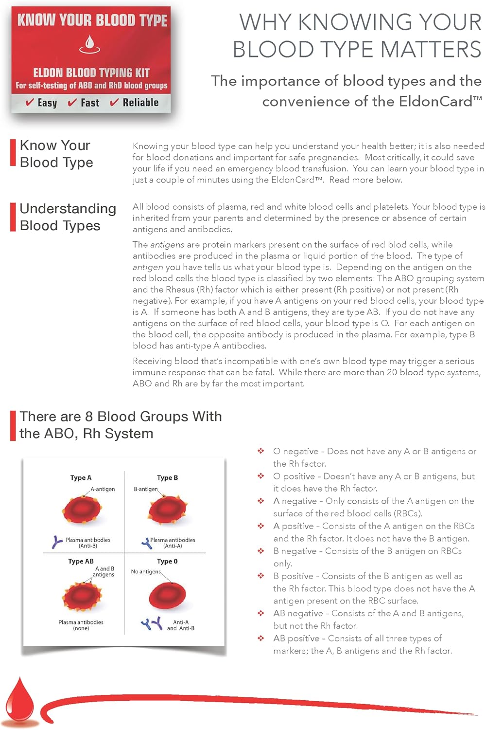 (5 Pack) Blood Typing Test Kit Eldoncard by Eldon - Image 6