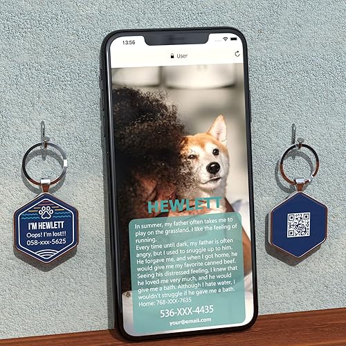 Miniatura 4 de Etiquetas de identificación personalizadas para perros con código QR, etiquetas de identificación para mascotas, etiquetas de identificación para