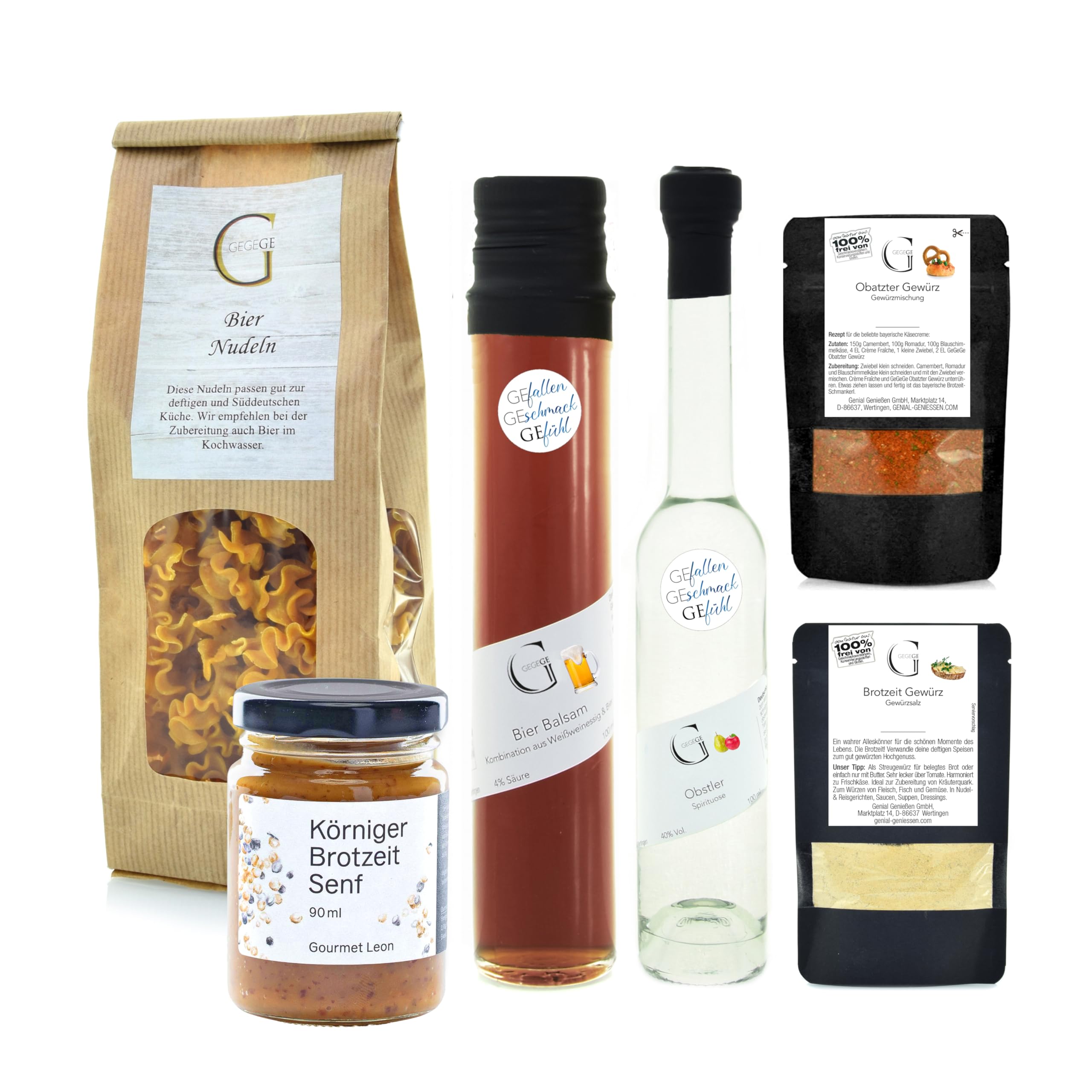 Herzhaft-leckeres Geschenk-Set für Männer & Frauen: Das Genial Genießen BROTZEIT PAKET mit 6 würzigen Brotzeit-Spezialitäten, ein Genussgeschenk für Brotzeit Fans zum Geburtstag, Vatertag, Muttertag