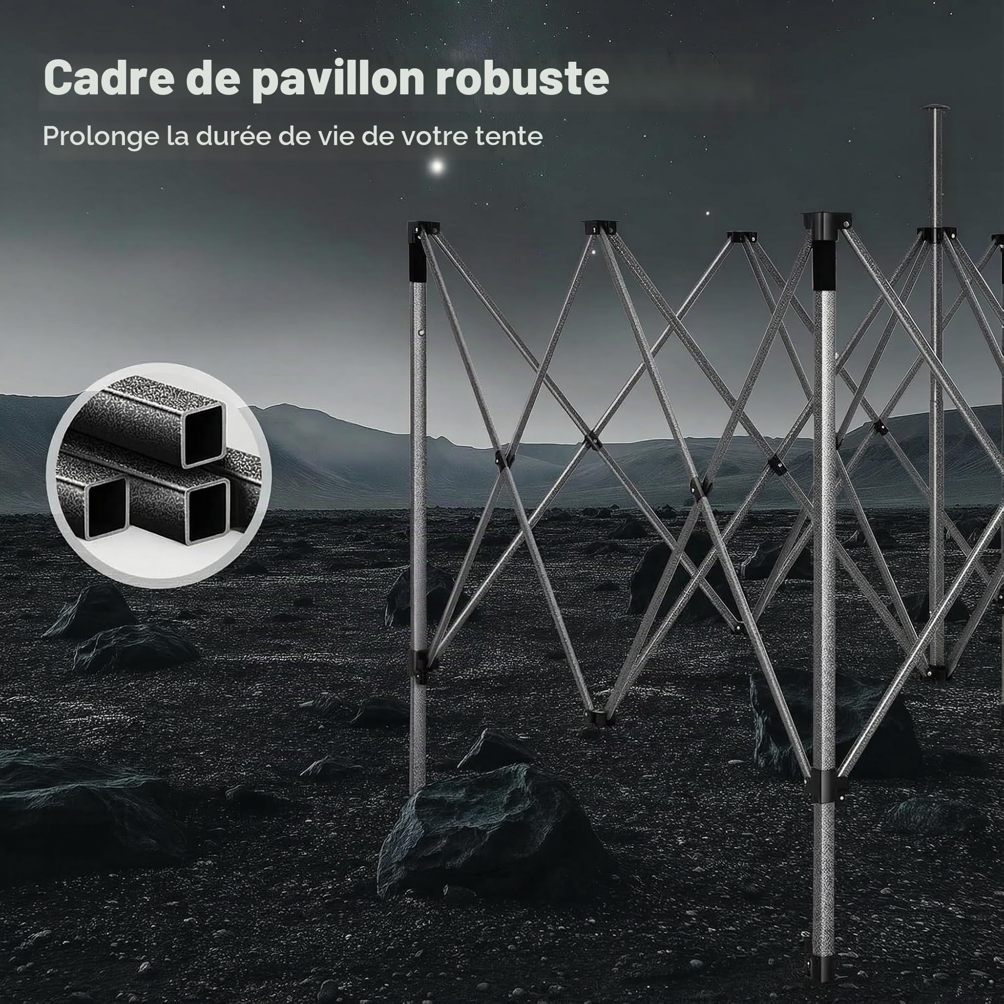 COBIZI Tonnelle Pliante 3x4.5 avec 4 Panneaux Latéraux, étanche, Stable, Pliable, Extérieur, Protection UV 50+, Blanc