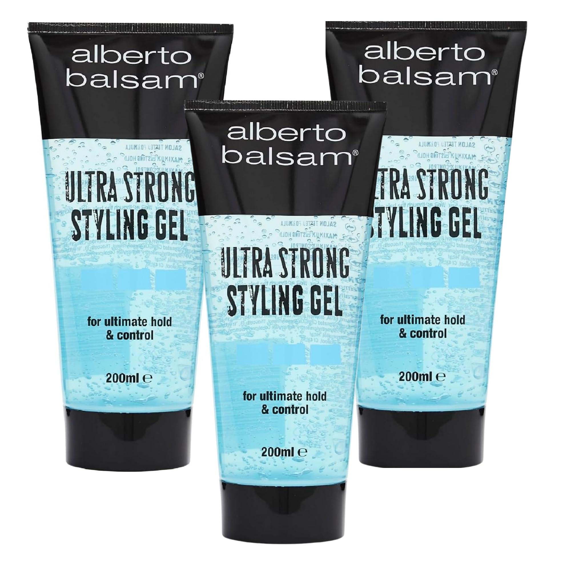 Ultra Strong Styling Gel for Ultimate Hold & Control, 200ml (Pack of 3) – Maximum Strength, All-Day Style & Definition