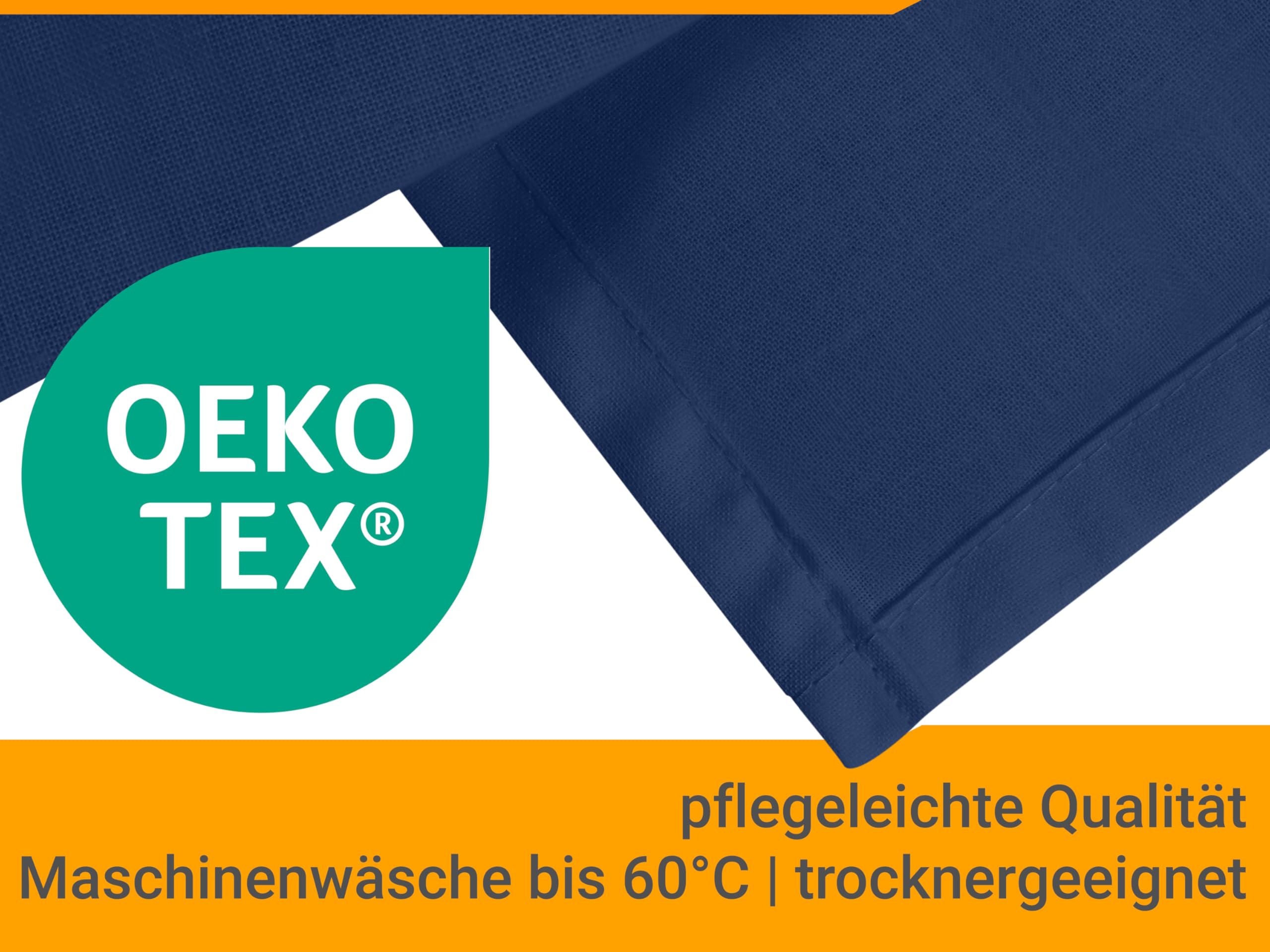 npluseins Prześcieradło na łóżko – 100% bawełna – w 6 kolorach – w 3 różnych rozmiarach – chusta do gospodarstwa domowego bez gumki, ok. 180 x 275 cm, granatowy