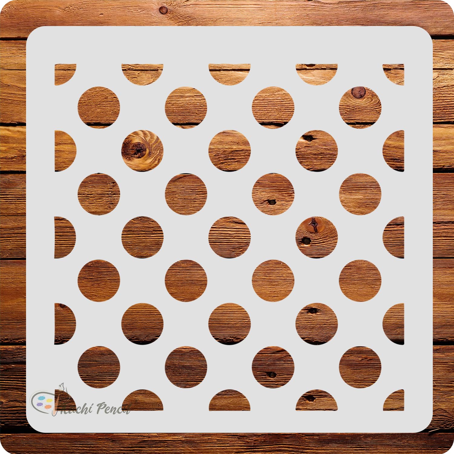 Polka dots Stencil for Craft Painting, Scrapbooking |, Size 6 x 6 inch Reusable Stencils for Painting on Wall, Fabric, Wood, and DIY Art Projects-image-38
