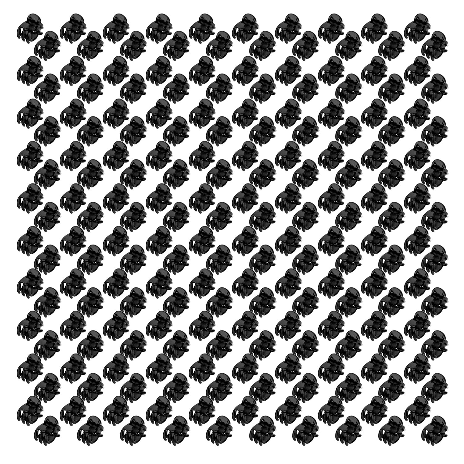 Photo 1 of 100 Pack 1cm Mini Hair Claw Clips - tiny hair clips - Plastic Mini Hairpins for Women, Girls (Black)