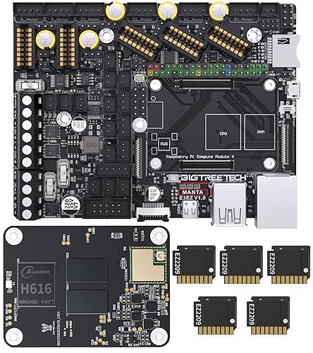 BIGTREETECH Manta E3EZ + CB1 V2.2 + 5 piezas EZ2209 Kit de soporte para correr Klipper Firmware Kit de placa de control silencioso para impresoras BIGTREETECH Manta E3EZ + CB1 V2.2 + 5 piezas EZ2209 Kit de soporte para correr Klipper Firmware Kit de placa de control silencioso para impresoras