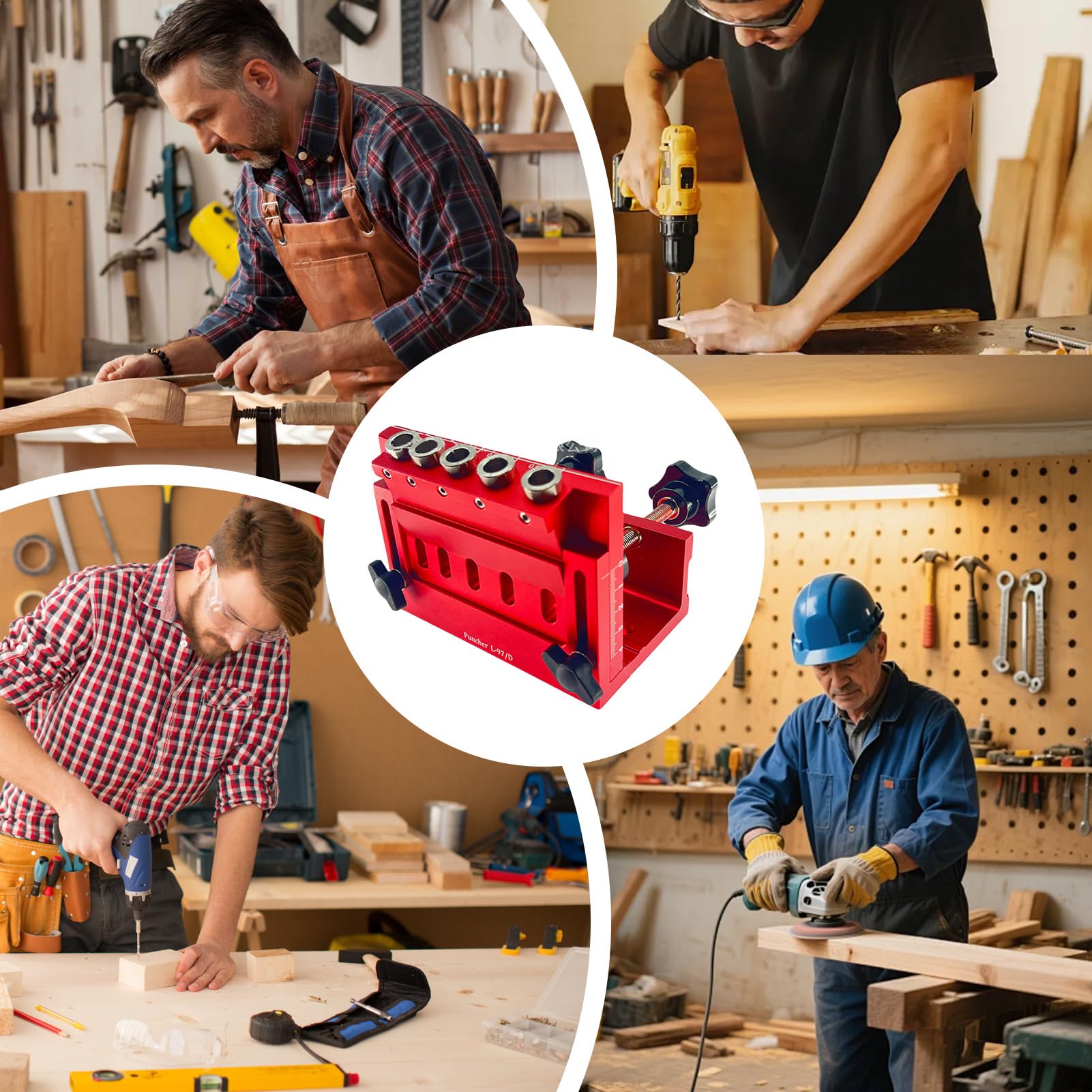 Pocket Hole Jig Lochlocator Dübel-Set | Positionierhilfe Für Anfänger Enthusiasten Und Holzbearbeitungs-Profis