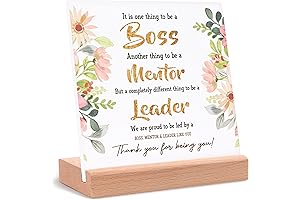 Personalized Gifts For Boss - Printed Desk Card with Warm Message for...
