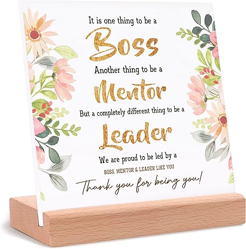 Regalos de jefa para mujeres, los mejores regalos para mujer jefa  Tarjeta de escritorio única de oficina con palabras cálidas, regalos divertidos disponible en Yaxa Costa Rica