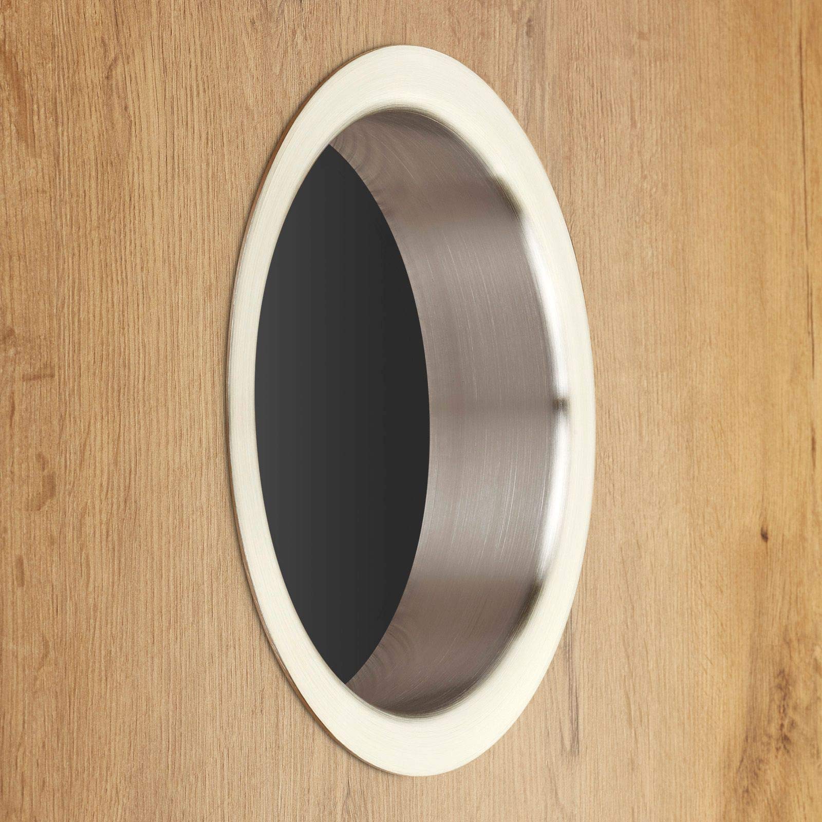 SOTECH Passe-Déchets à Encastrer dans le Comptoir Lavabo ou Plan de Travail Acier inoxydable finement brossé Ø 180 mm Hauteur 41,5 mm