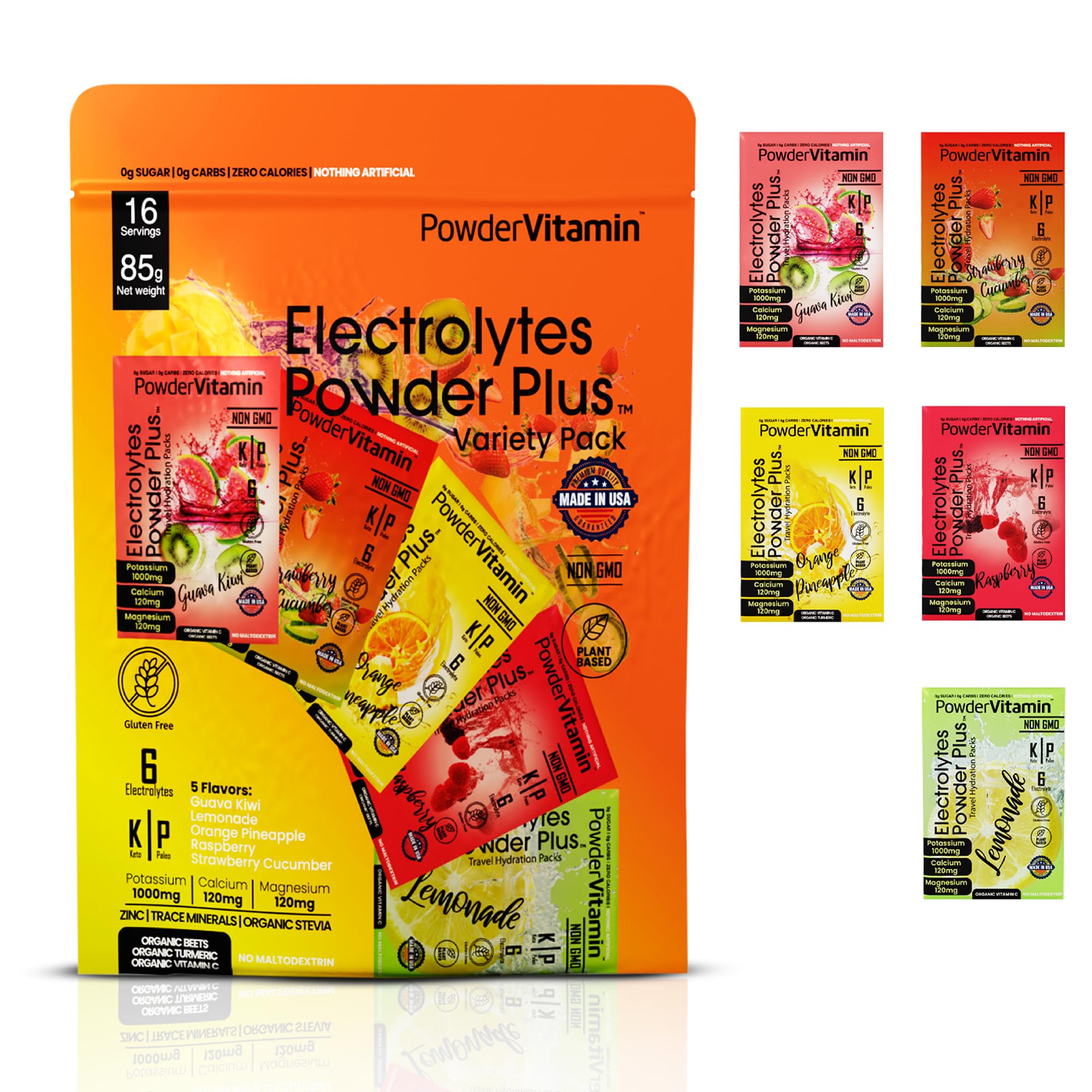 Amazon.com: PowderVitamin Electrolytes Powder Plus, Keto, Variety