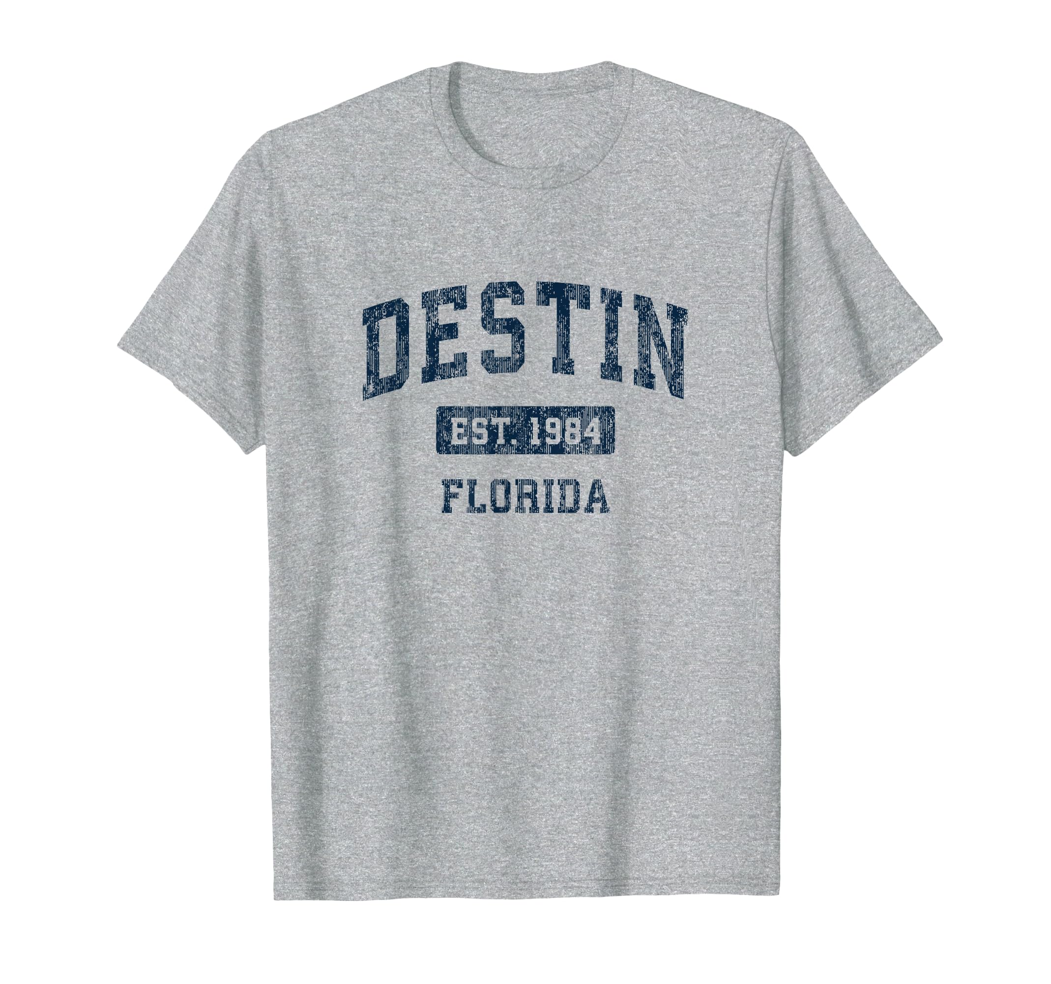 Destin Florida FL Vintage Sports Design Navy T-Shirt