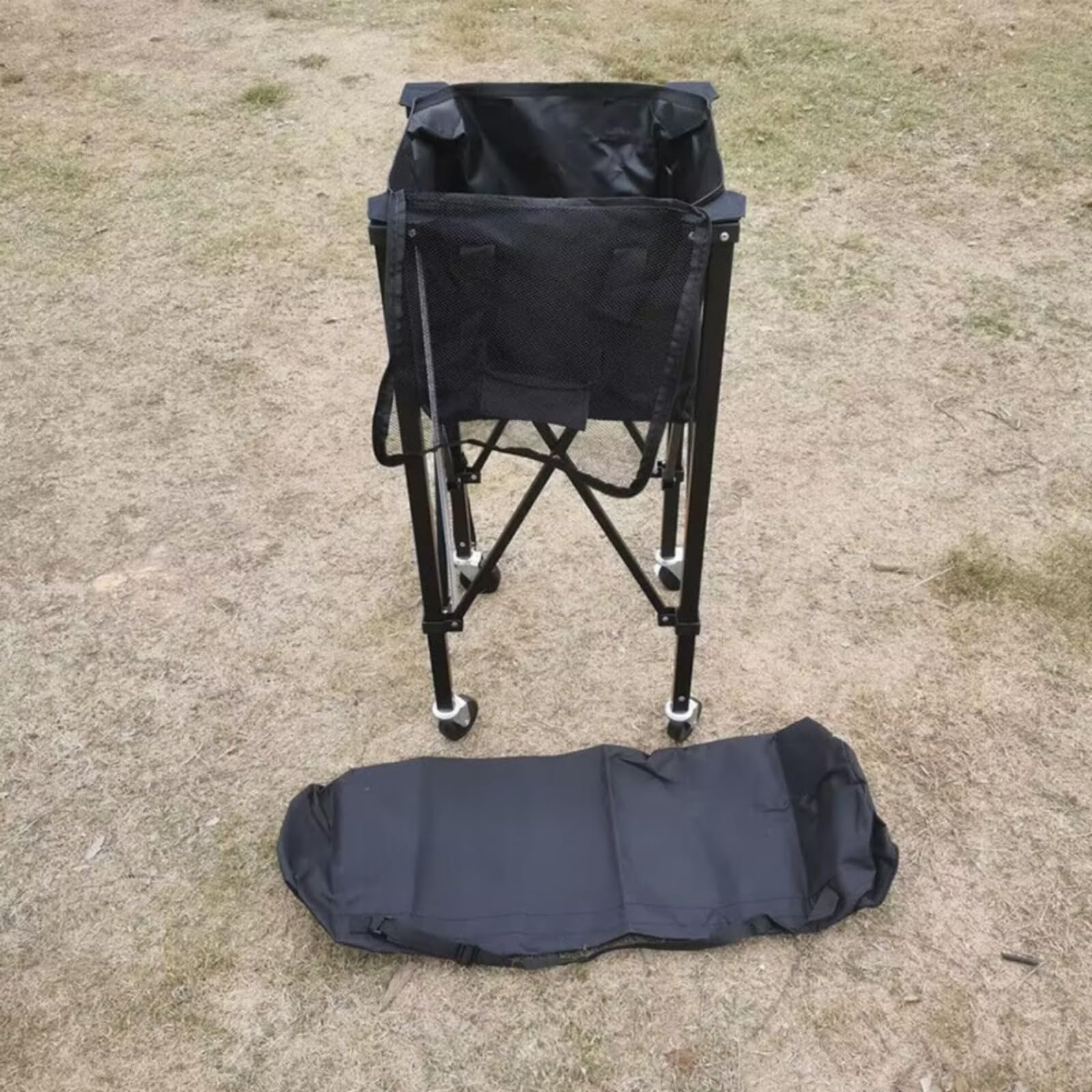 harayaa Raccoglipalline da Tennis Carrello Raccattapalle Carrello Palline Contenitore Pieghevole con Scorrevoli Supporti Rinforzati Grande Capacità