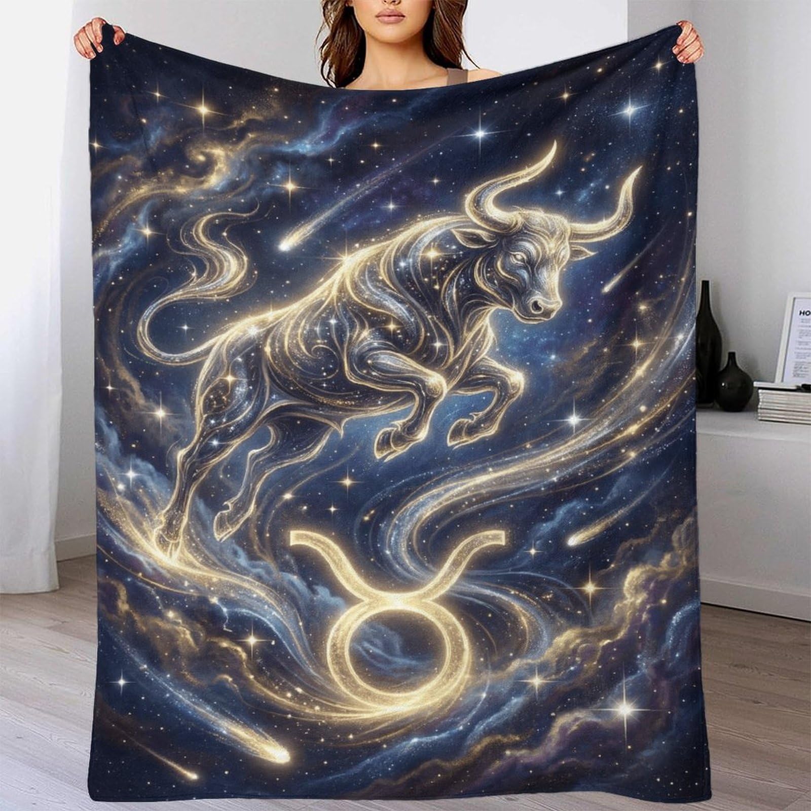W7C8U2X3 Taurus Zodiac for for Soft Throw Blanket, Bedroom Sofa Couch