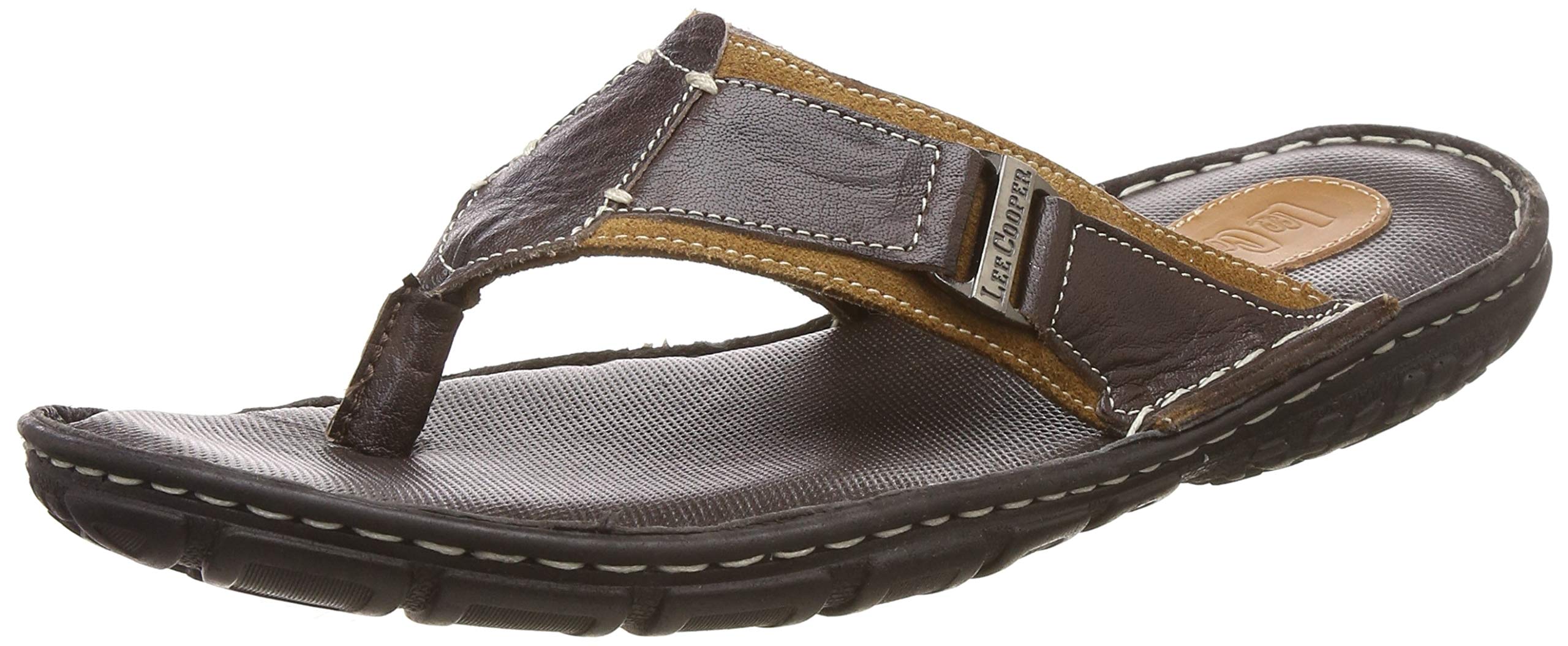 Lee Cooper Mens Brown Leather Flip Flops Thong Sandals-40 UK (LC1973BR) (B07JM1LL28) Amazon Price History, Amazon Price Tracker