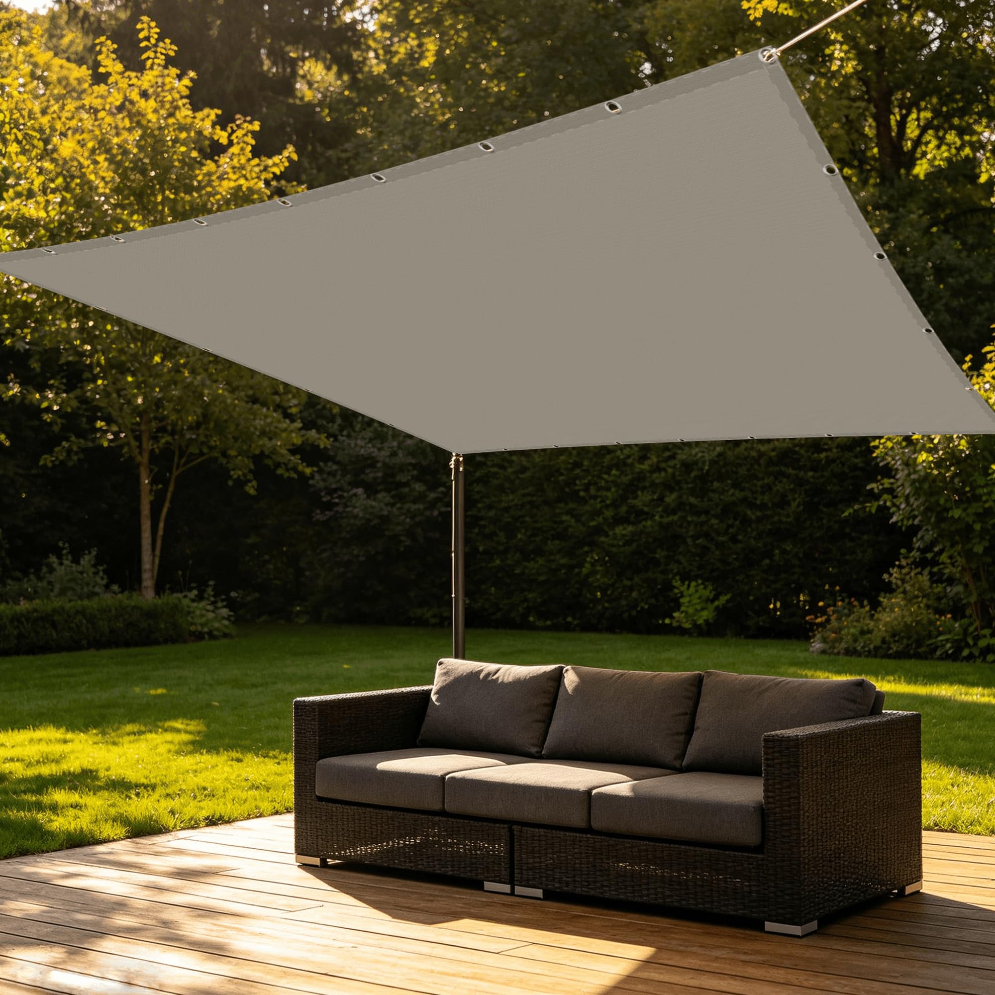 Voile d'ombrage haut de gamme 4.5x4.5m toile extérieure