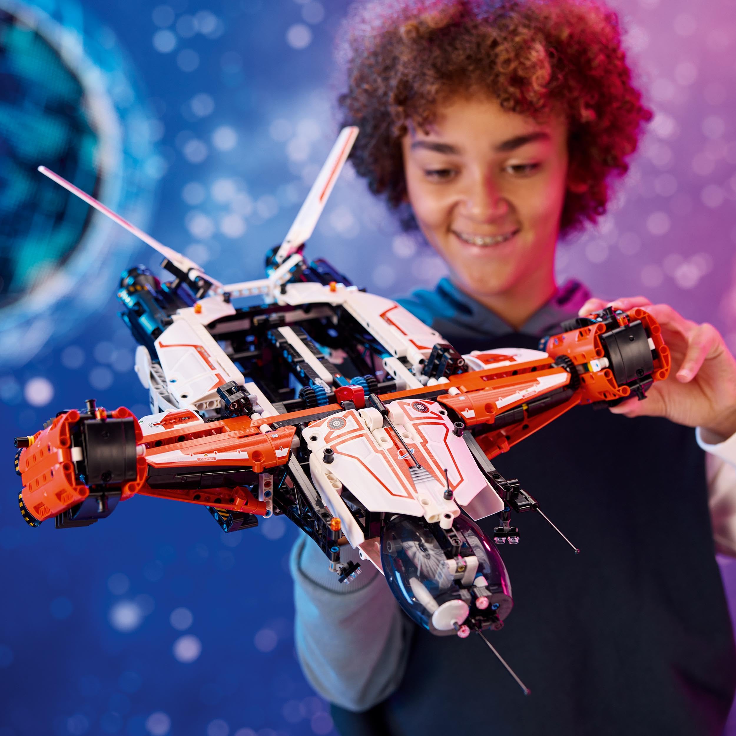 LEGO Technic Transportowy statek kosmiczny VTOL LT81, Pojazd do Zbudowania, Zabawka Konstrukcyjna dla 10-latka, Nauka o Kosmosie i Wprowadzenie do Inżynierii dla Dzieci, Pomysł na Prezent, 42181