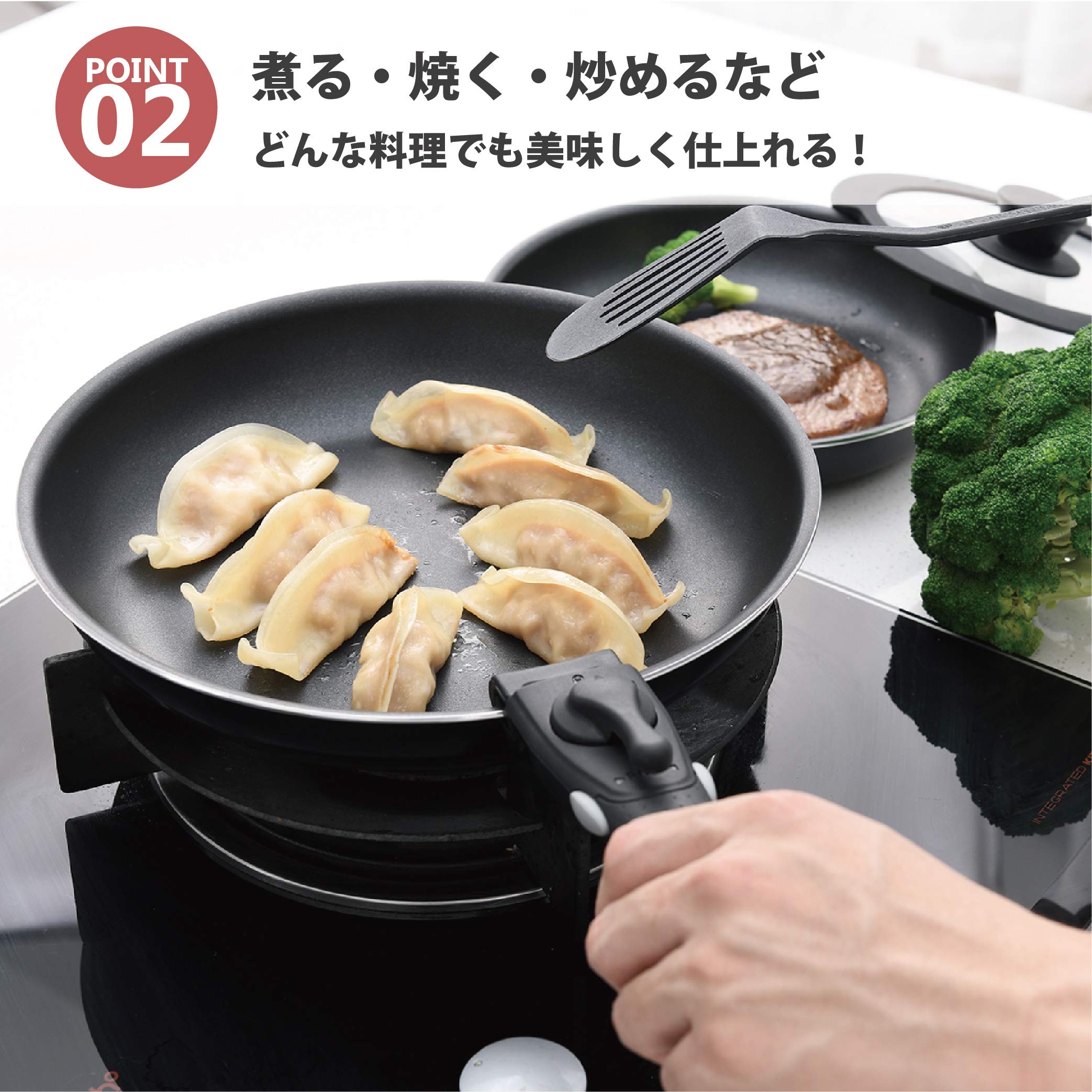 bizoeフライパン 鍋 12点セット ガス火/IH対応 18-26cmブラック Amazon.co.jp: abizoeフライパン 鍋 12点セット ダイヤモンド
