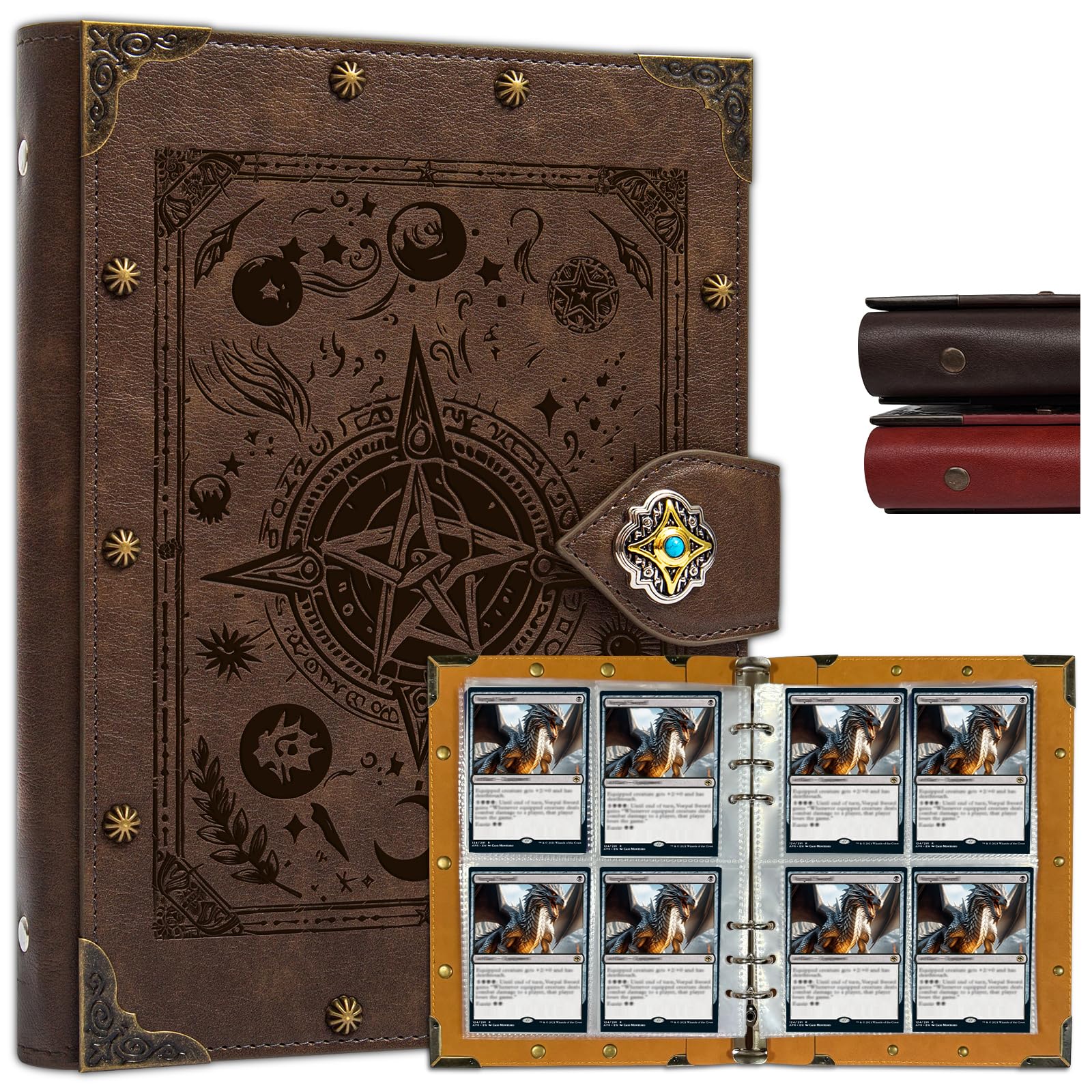 DUROTAN Classeur pour cartes à collectionner MTG/YGO/PTCG/cartes de jeu, peut contenir 240 cartes, album de cartes à collectionner de qualité supérieure pour cartes standard, jouets cadeaux pour