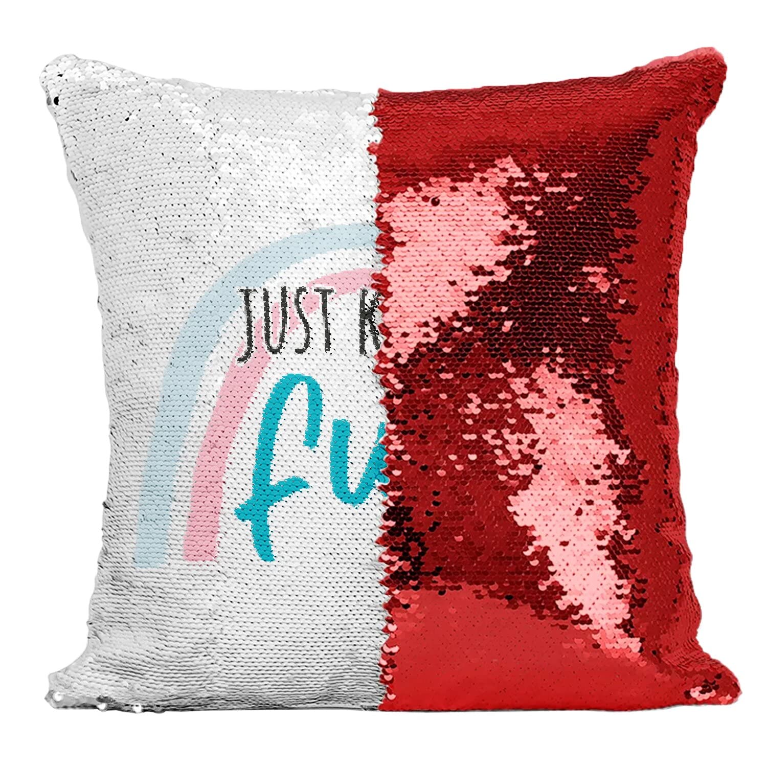 Coussin Rouge Paillettes Just Keep it Fun pour une Ambiance Chill