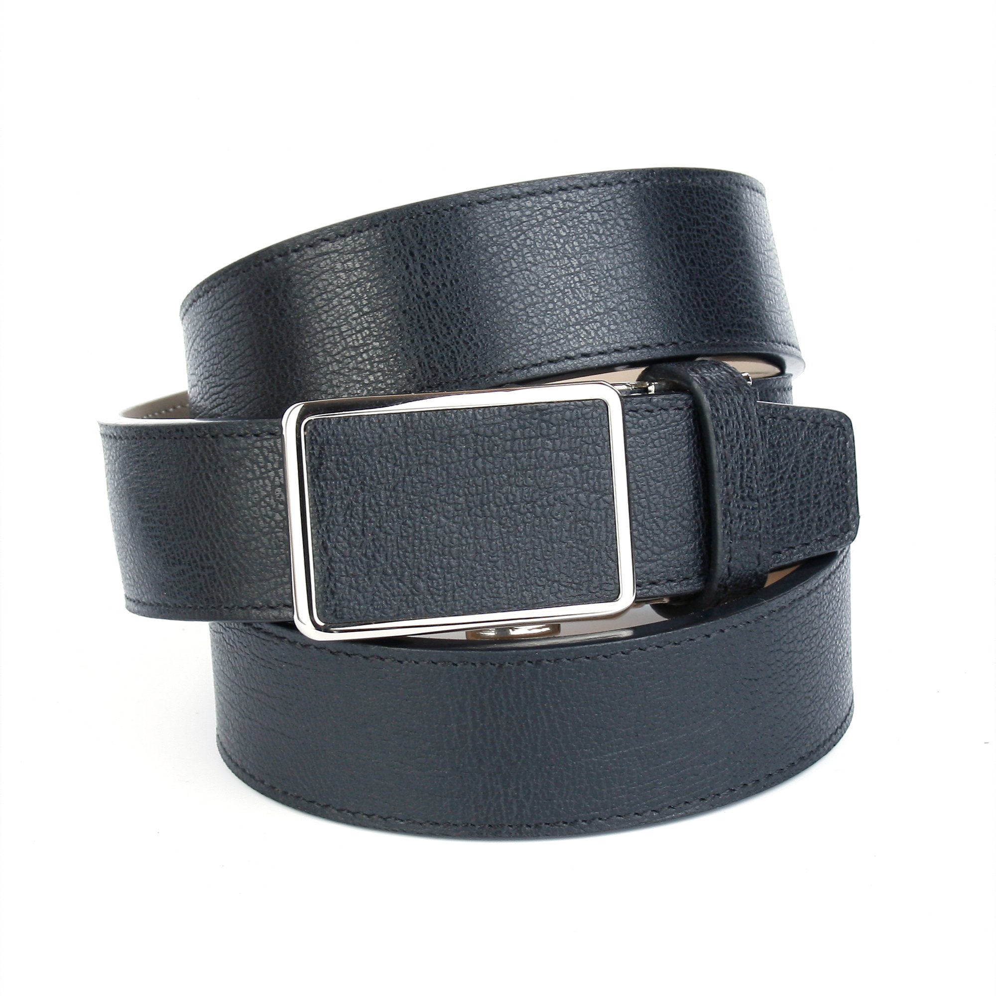 Anthoni Crown Leather Men`s Belt Black 36