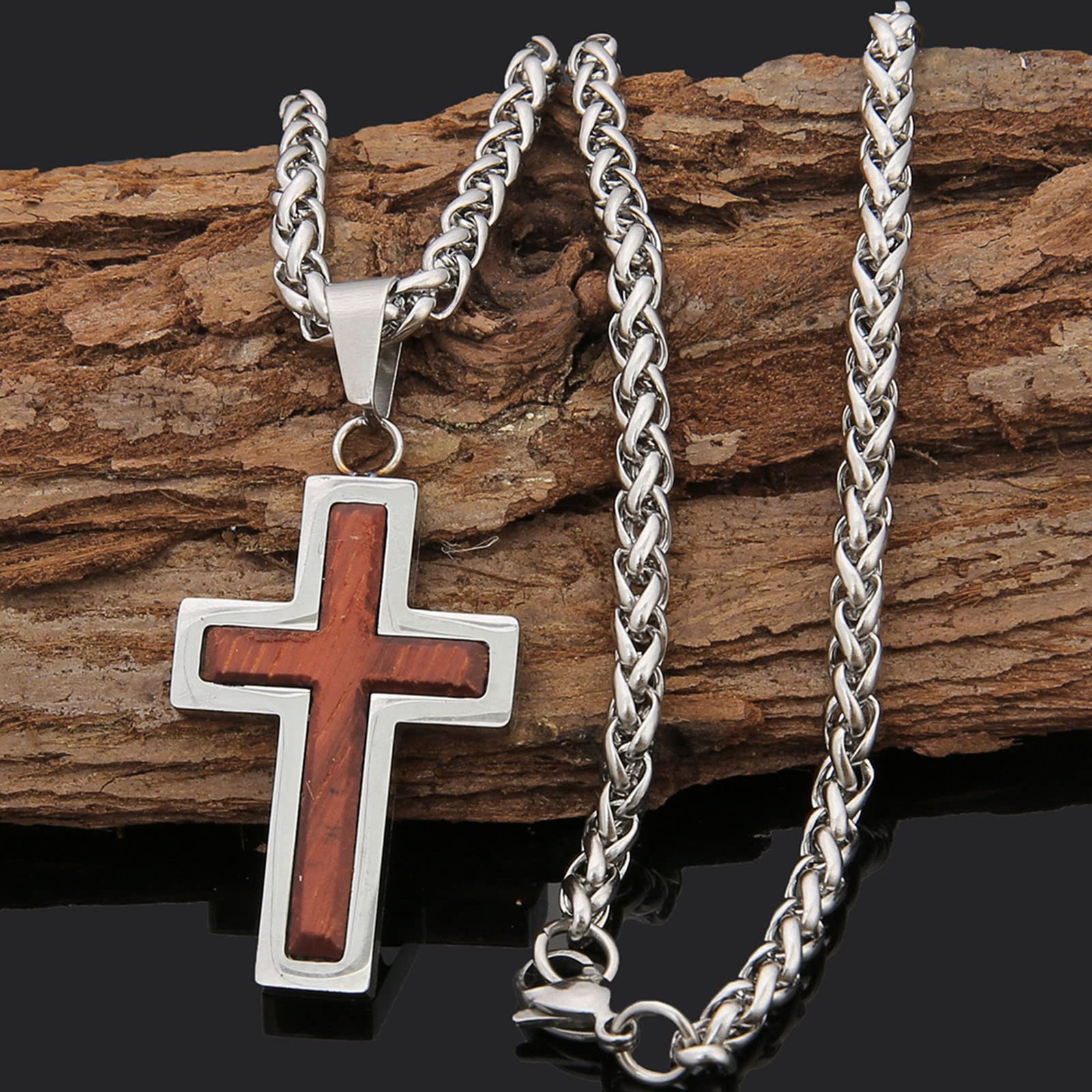 Amazon.co.jp: 男性宗教クロスペンダントネックレスキリスト教