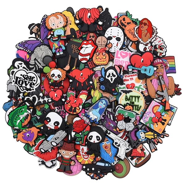 QYSEOFON Lot of 30, 50, 100pcs Kid's Lovely Cartoon Shoe Charms Men Women Shoes Decoration for Boys Girls Birthday Gifts
