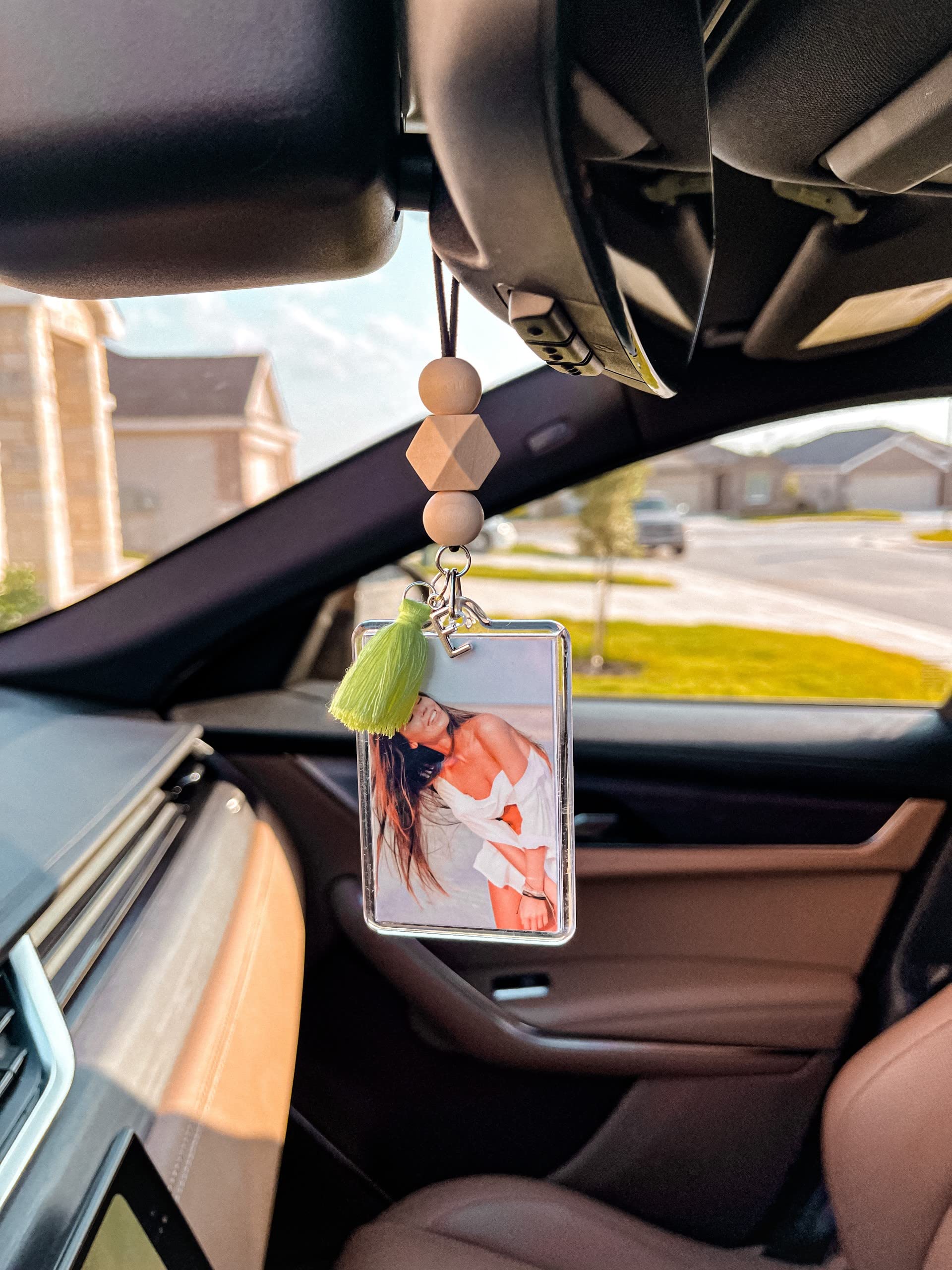 Rear View Mirror Accessories,Cute Car Accessories Aesthetic,Handmade Knitted Rear View Mirror Pendant Ornament,Kawaii Car Decor, For Car Cecorations