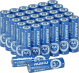 AA Batteries 32 Pack Lithium Iron Double A Batteries 1.5V 3000mAh Longer Lasting AA Lithium Batteries for Blink Camera, Blink Battery Replacement Non-Rechargeable(Lithium AA-32 Count)
