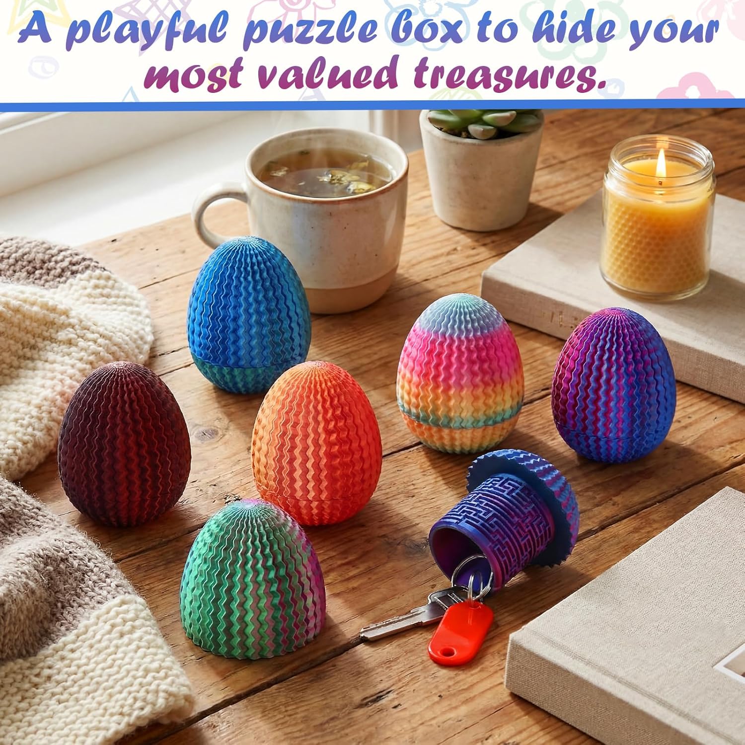 6 Pcs Easter Egg Puzzle Box Money Puzzle Box for Cash Gift with Hidden Compartments Present for Easter Birthdays & Special Occasions 2026 Creative Gift Ideas (Colorful)