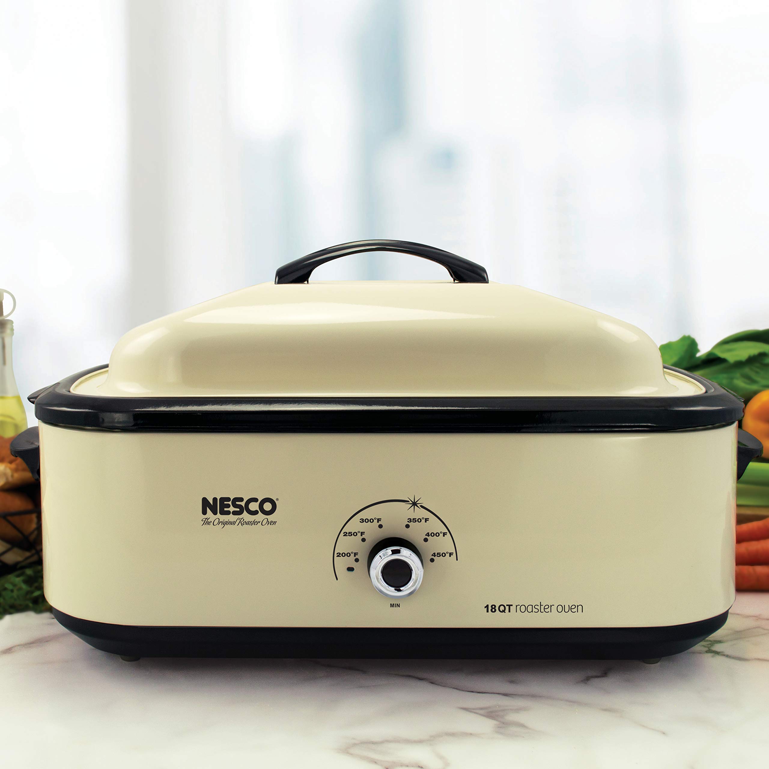【送料無料】 rebirth 中古品 18 Qt Roaster Stainless Steel Nonstick by Nesco