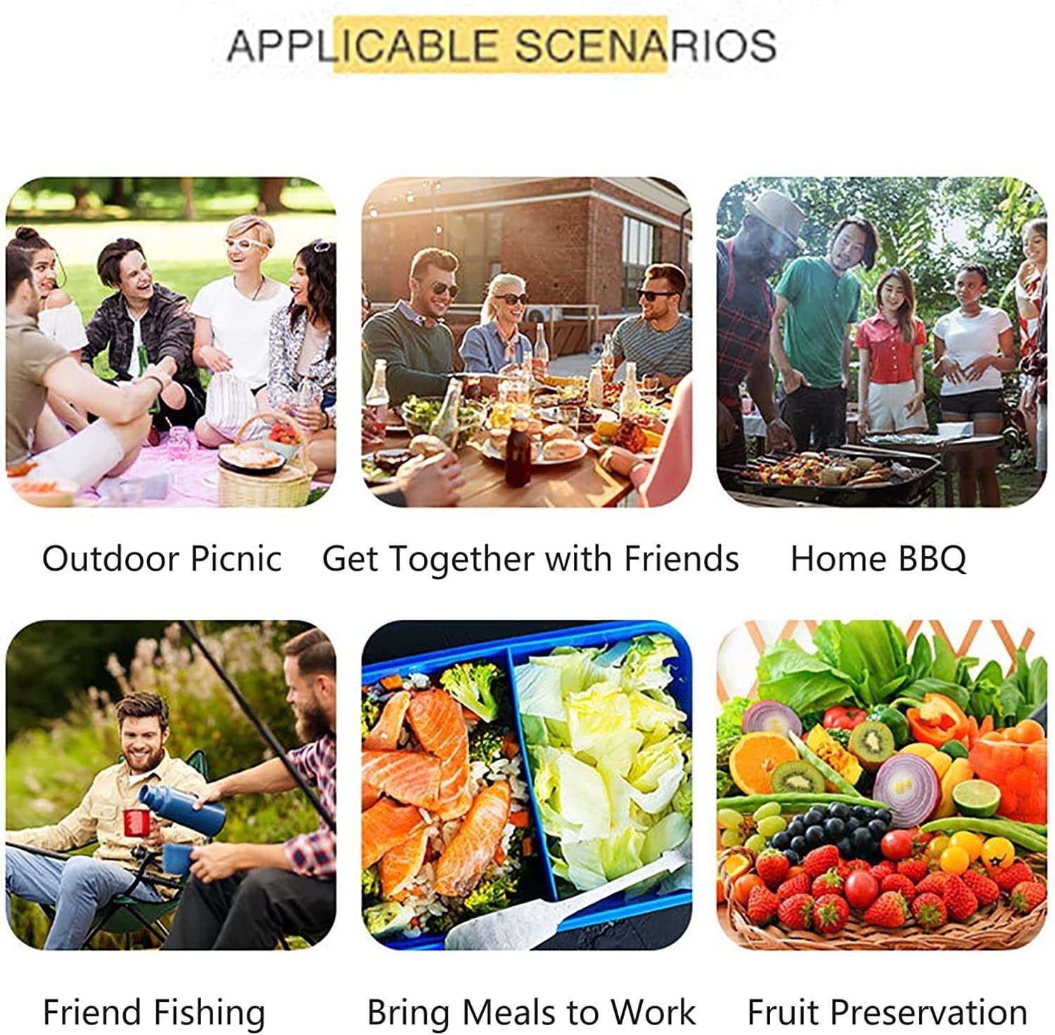 Almacenamiento Casa Cesta De Picnic Manta Impermeable Plegable Con Asas Doble Columpio Refrigerador Aislado Para Acampar OrganizacióN Exterior