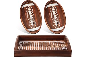 3 Pieces Football-Shaped Serving Trays