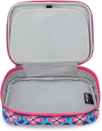 Vista 118 de Kipling - Estuche impreso para 100 bolígrafos para mujer, accesorios de organización, suministros de arte, maquillaje, organizador de viaje Aqua