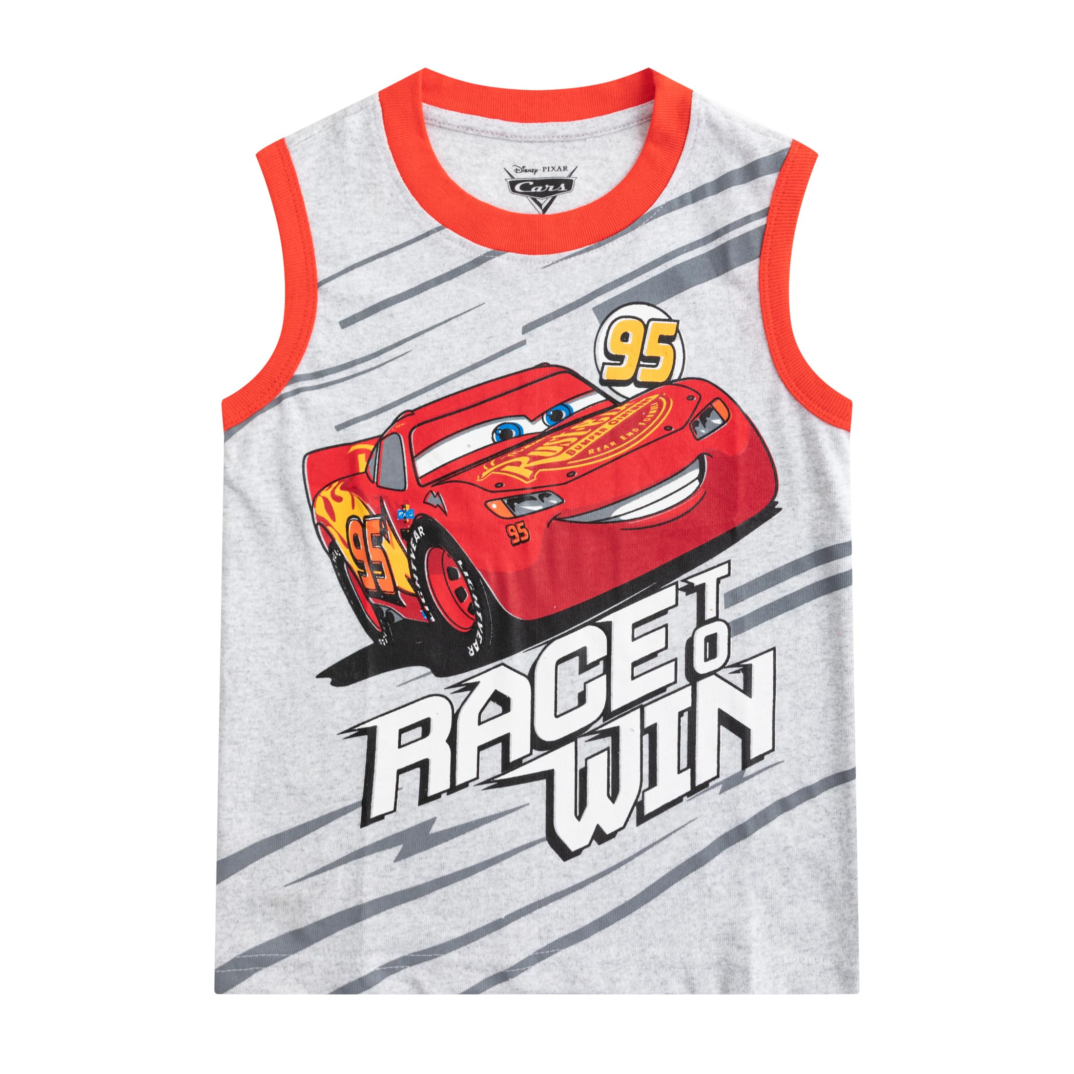 Disney Cars - Juego de 2 camisetas sin mangas para niños, camiseta interior para niños