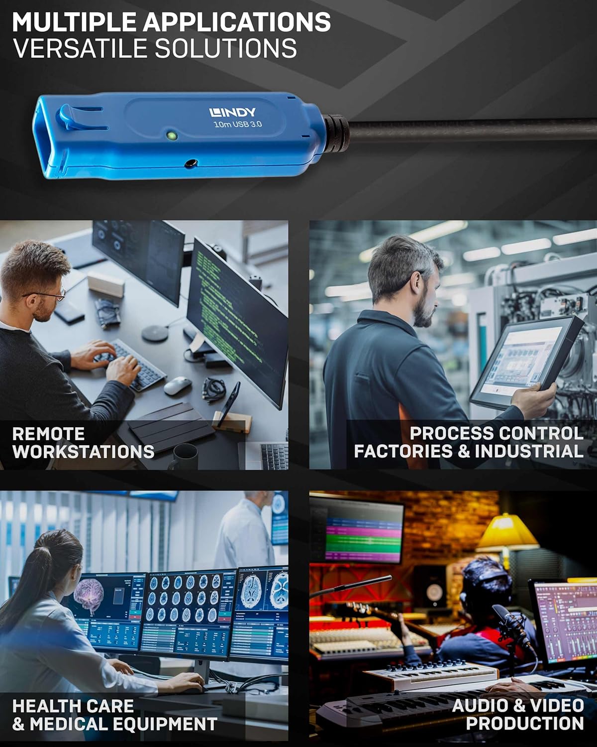 LINDY 10 Meter USB 3.0 Active Extension Cable Pro (43157)