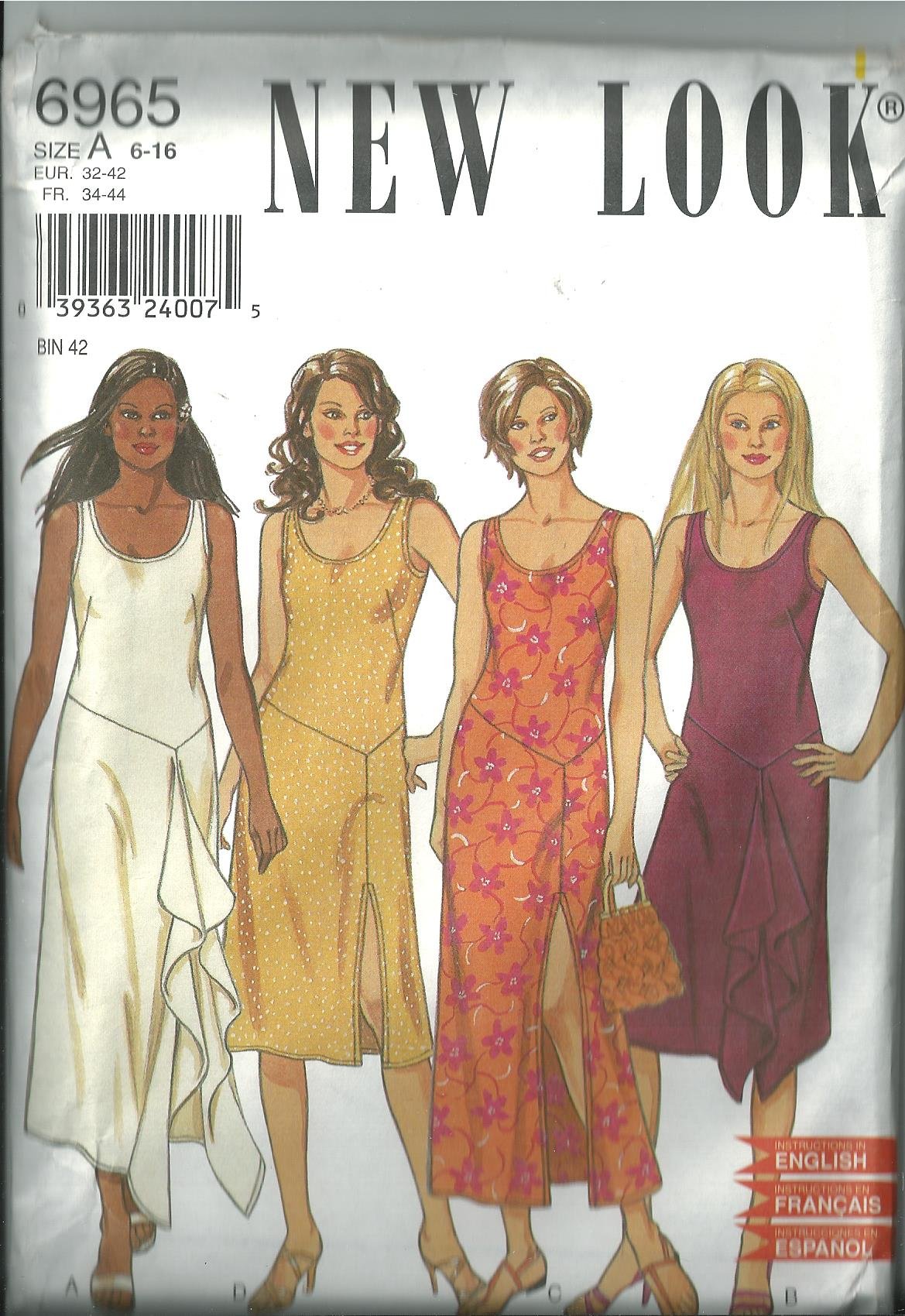 Patron de couture Simplicity New Look 6965 robe légère deux longueurs pour femme