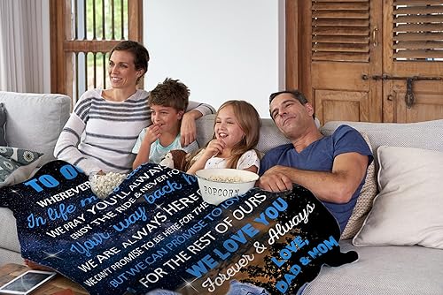 Miniatura 3 de YOYICU Regalos para hijo, manta para hijo de mamá y papá, regalos de cumpleaños de mamá y papá, regalos para hijo, adulto a hijo, manta de regalo de