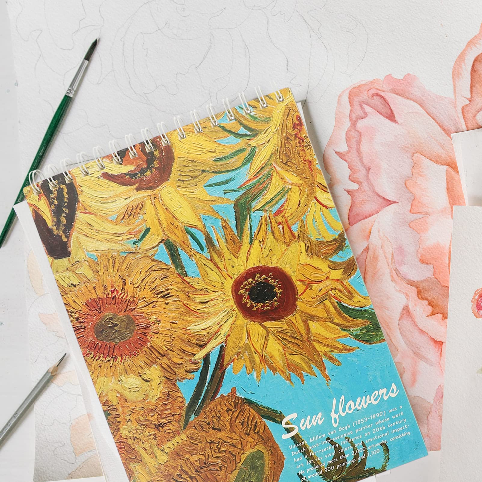 Carnets de Croquis Vierges pour Étudiants, Lot de 2, Papier Dessin 8k A4