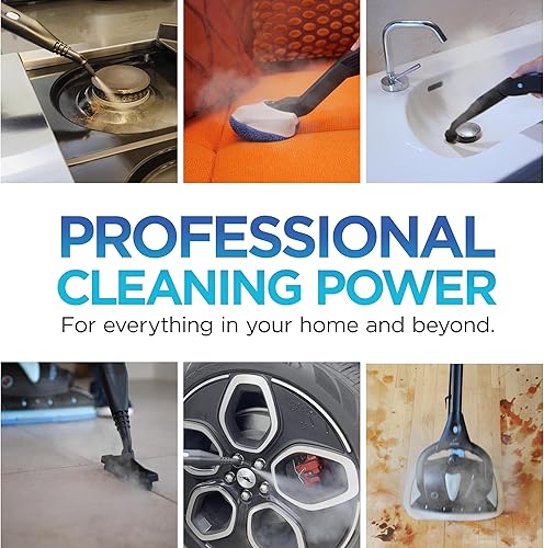 Miniatura 3 de Euroflex Vapour Pro - Mopa de vapor de 20 piezas con limpiador de vapor portátil todo en uno integrado; clasificado #1 por Good Housekeeping; 295°F