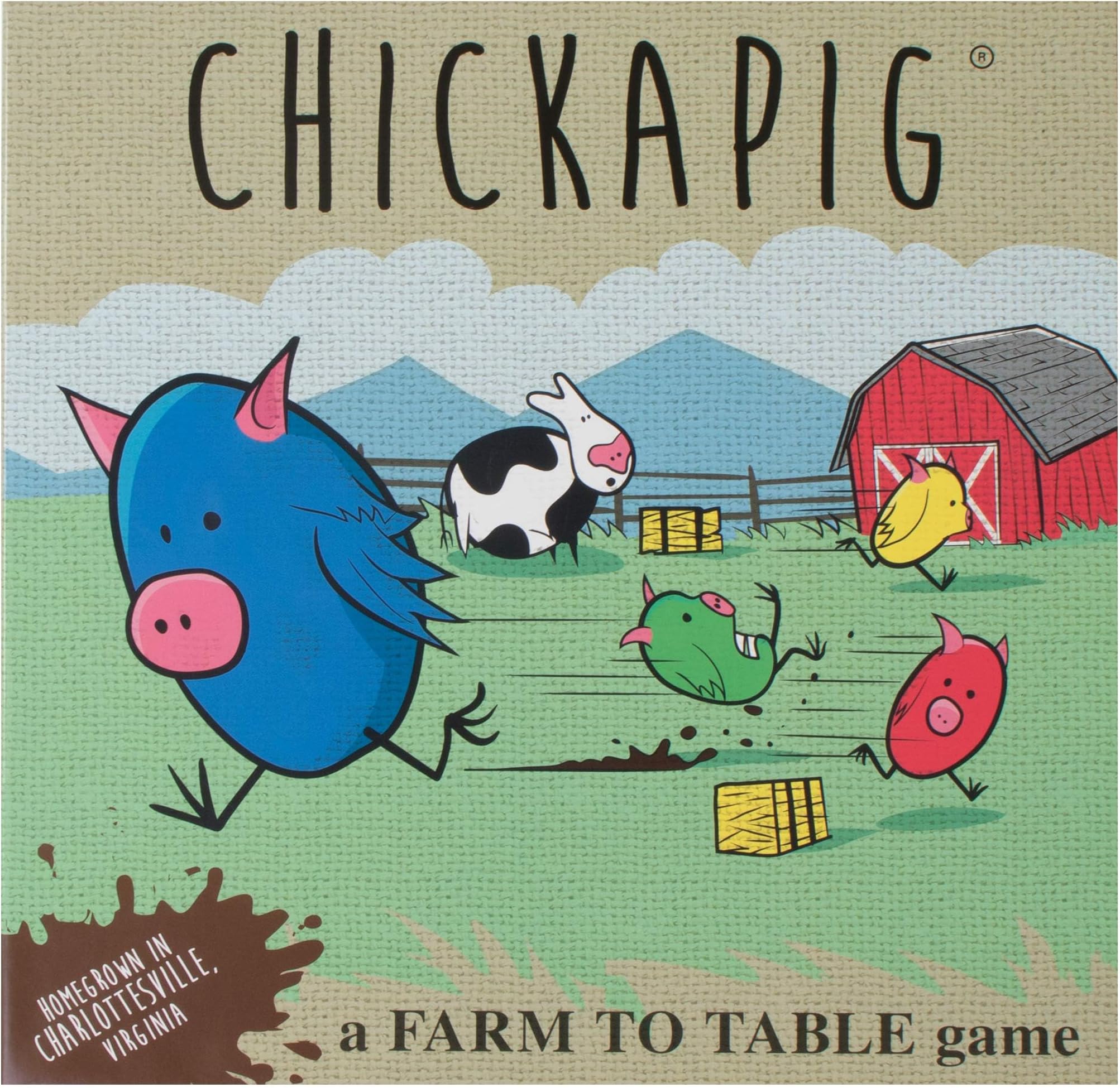 Buffalo Games Chickapig Board Game, Bonus Puzzle, Travel Games, 2-4 Players
