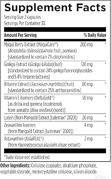 Designs for Health OcuForce Blue - 'Blue Light' Focused Eye Support Supplement with Lutein, Zeaxanthin & More - for Teens and Adults (60 Capsules)