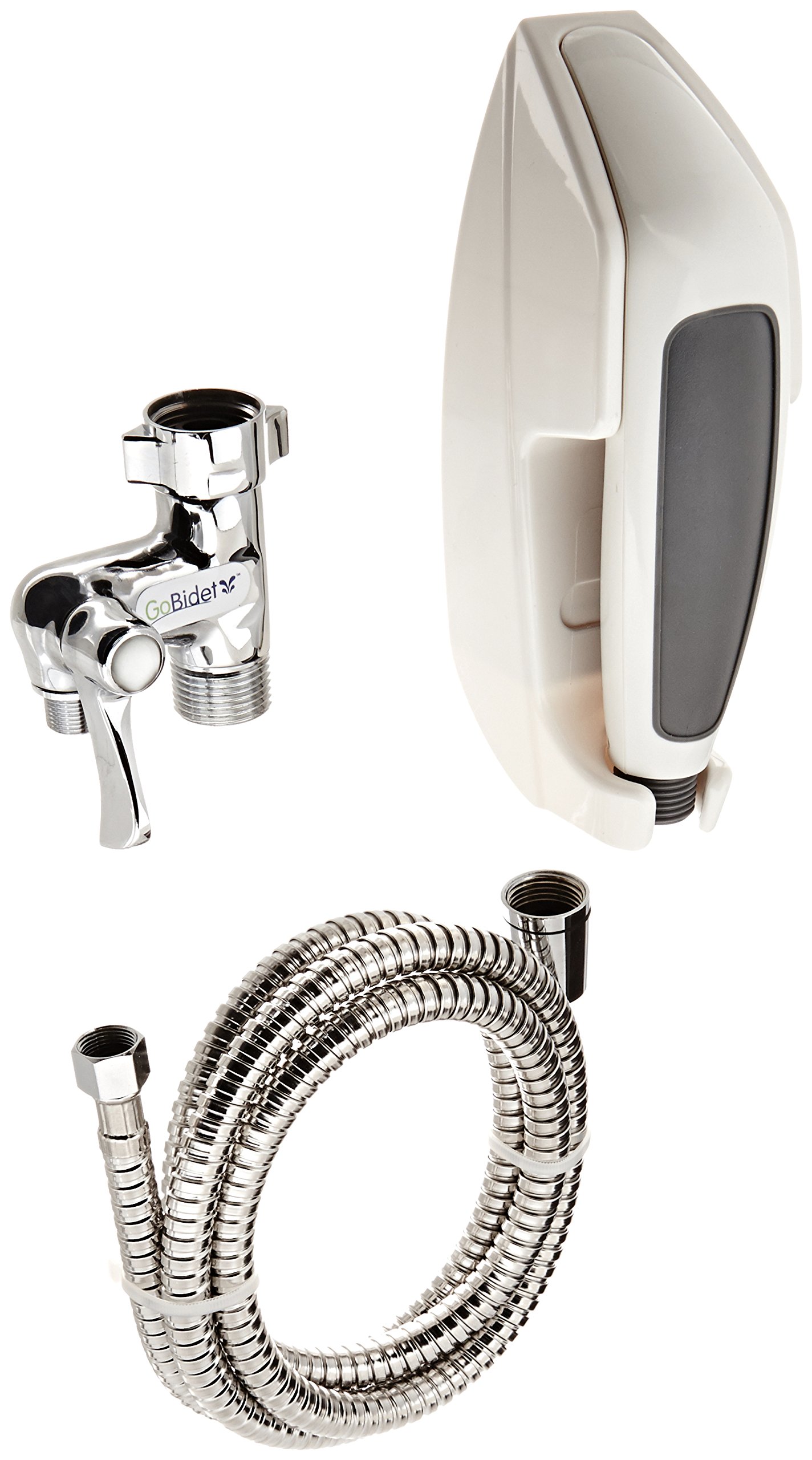 DancoGOBIDET Easy-to-Install, Mountable Handheld Bidet, White, 1-Set (2012W)