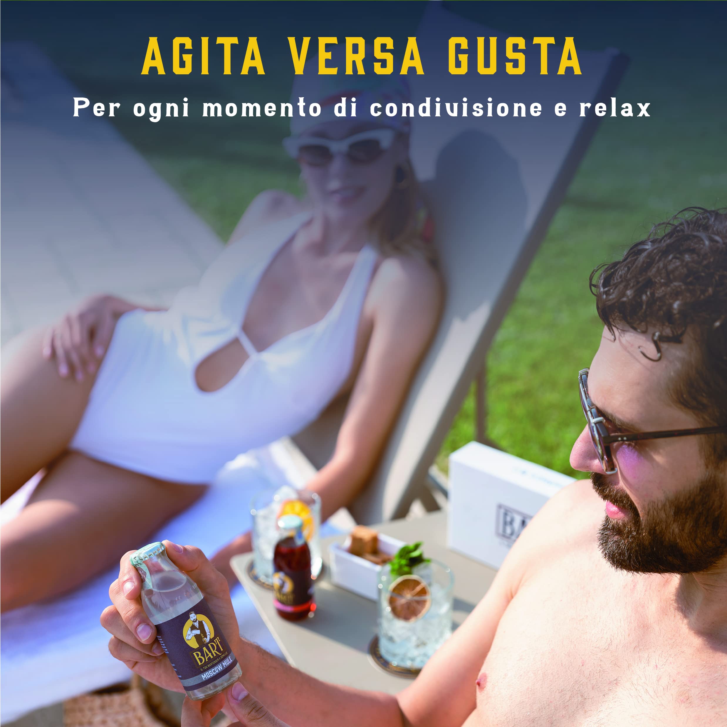 BART BOX DEGUSTAZIONE Cocktail pronti da bere, Set cocktail professionale, Kit Cocktail, Aperitivo box, Kit cocktail pronti, Box da 5/12/24 bottigliette 125ml (BOX DA 24)