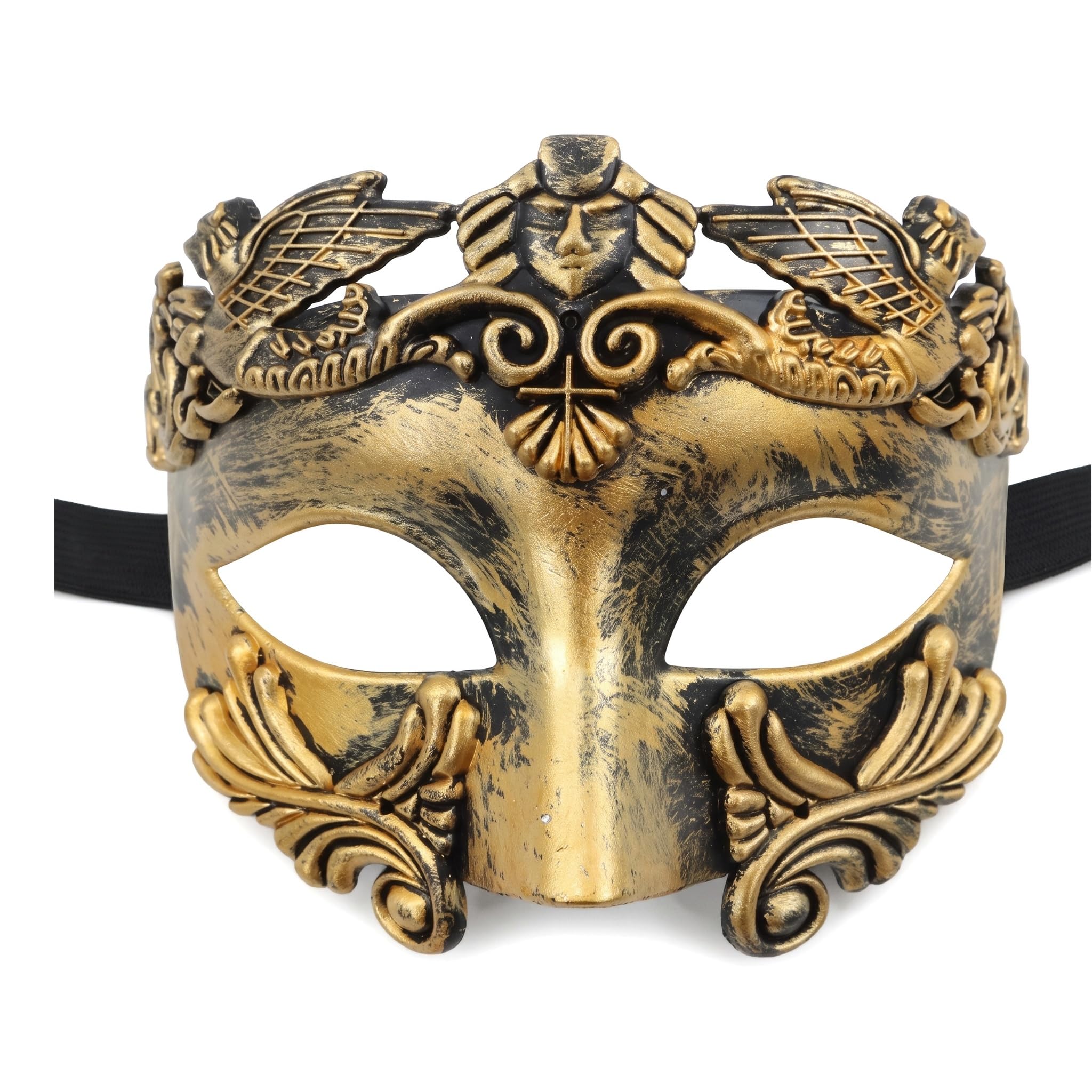 CavspkArt Men's Venetian Masquerade Mask, Antique Half Face for Ball