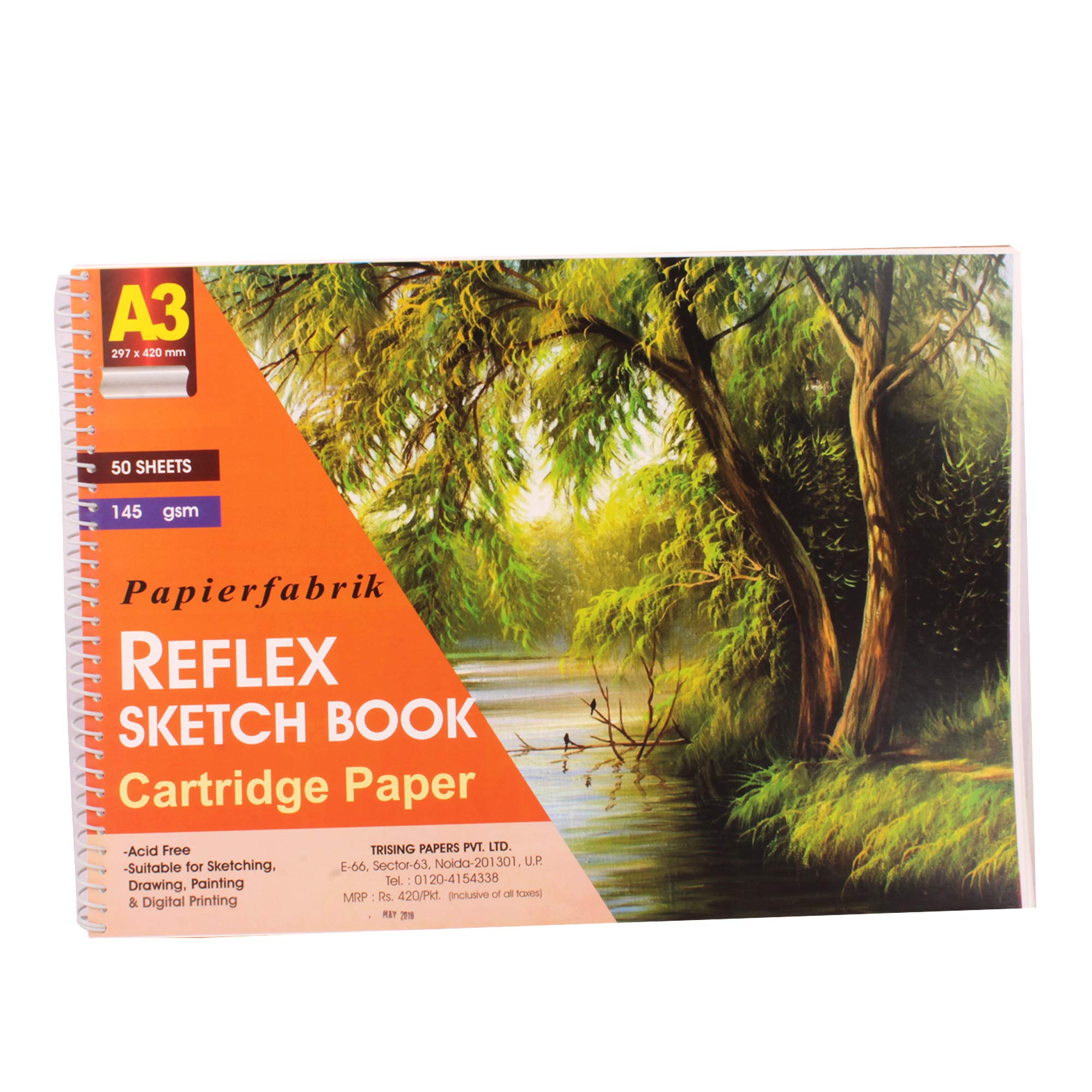 KLAAUS REFLEX Cartridge Sketch Book 145gsm A3 (297x420mm) (1x50sheets/pad);White,Matt surface (B07THWV5VP) Amazon Price History, Amazon Price Tracker
