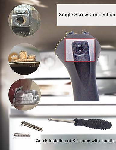 Miniatura 2 de Reemplazo de mango de sartén, mango de repuesto de sartén de 8 pulgadas, solo tornillo con kit de instalación, disponible en 4 tamaños