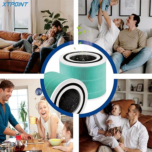 Miniatura 5 de Paquete de 2 filtros de repuesto Core 300 True HEPA para purificador de aire LEVOIT Core 300 y Core 300S VortexAir, repuesto de filtro HEPA