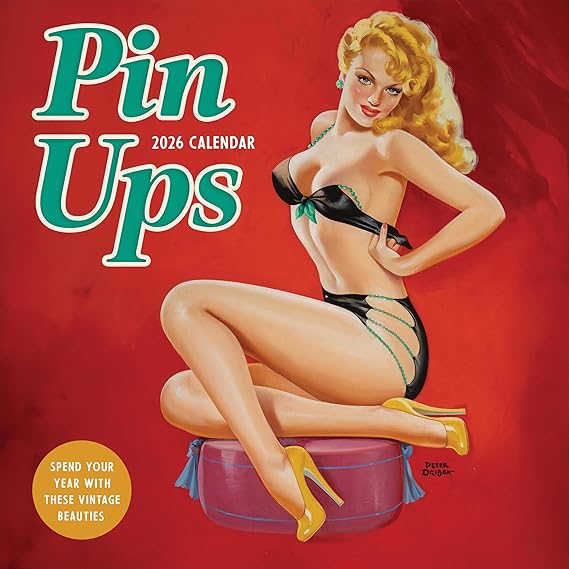 TF Publishing 2026 Pin-Ups Wall Calendar - Large Grids for Appointments and Scheduling - Vertical Monthly Wall Calendar 2026 with Premium Matte Paper for Home and Office Organization - 12in x12in