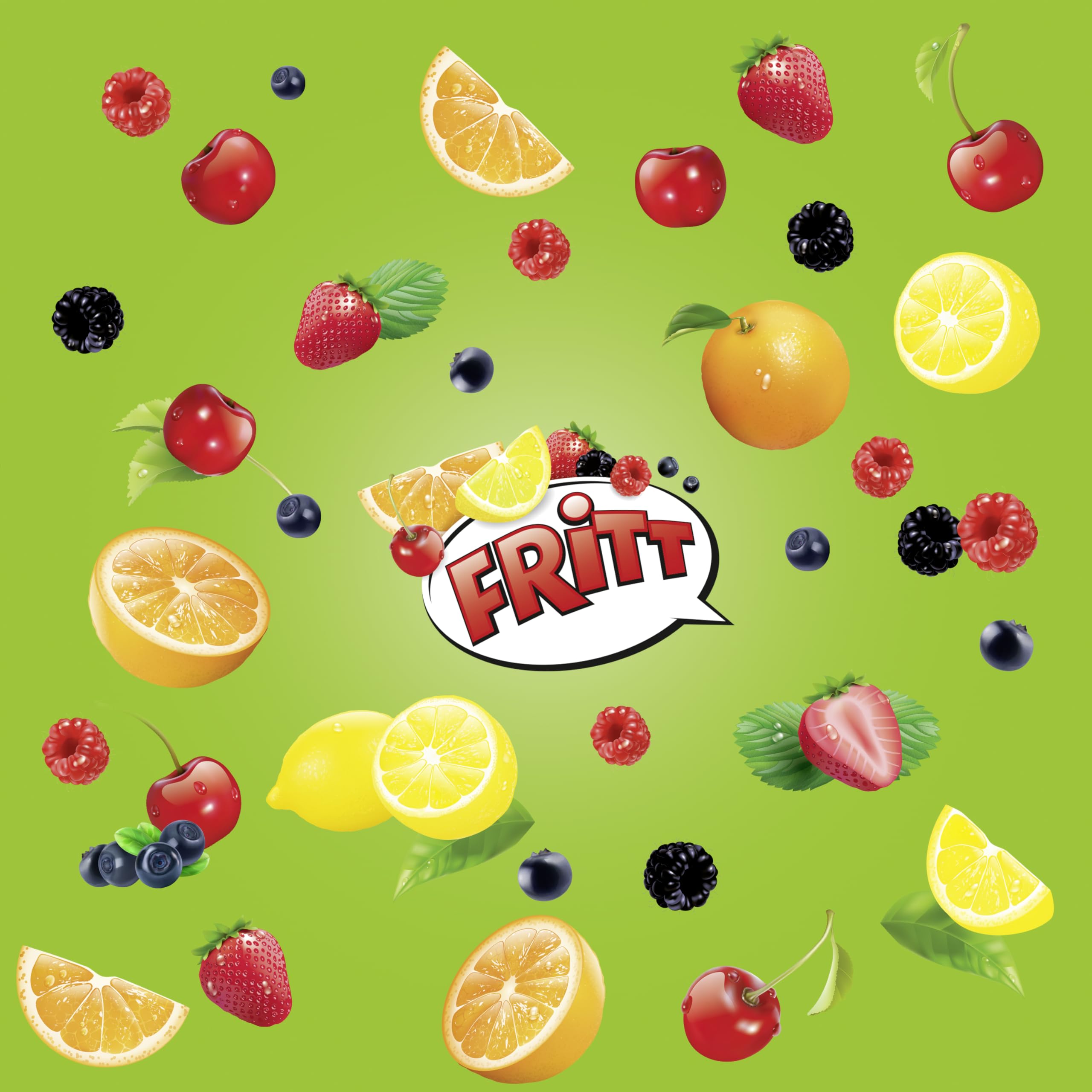 FRITT Frucht 30 x 70g, Kaubonbon in 6 leckeren & fruchtigen Sorten, mit Vitamin C, Großpackung