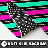 Vista 6 de Antifatigue Kitchen Mats for Floor 2 Piece - Retro Color Line Print Kitchen Rugs Non Slip Washable, Runner Rug Standing Mat for